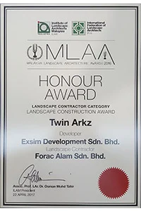 Exsim-Achievements-Twin-Arkz-Bukit-Jalil-Malaysia-Landscape-Architecture-Awards-2016