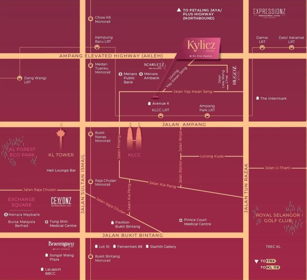 Exsim KLCC_Kyliez Suites_Location Map