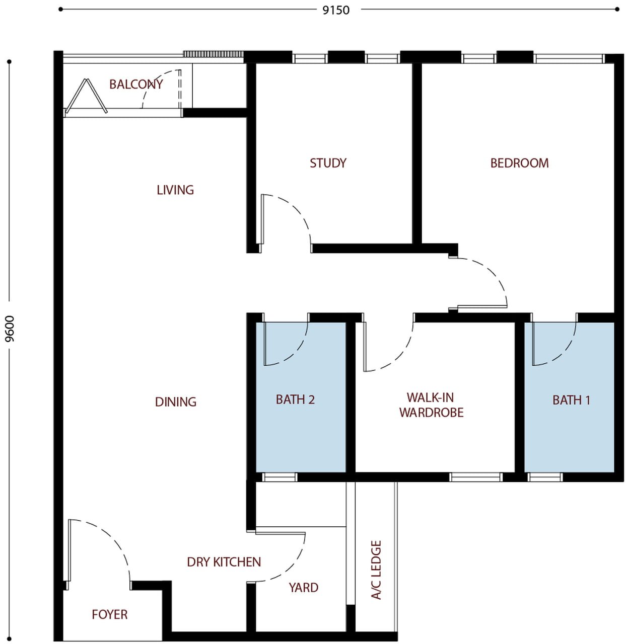 Exsim Sabah_Bayu Damai Residences_Layout_Type-B