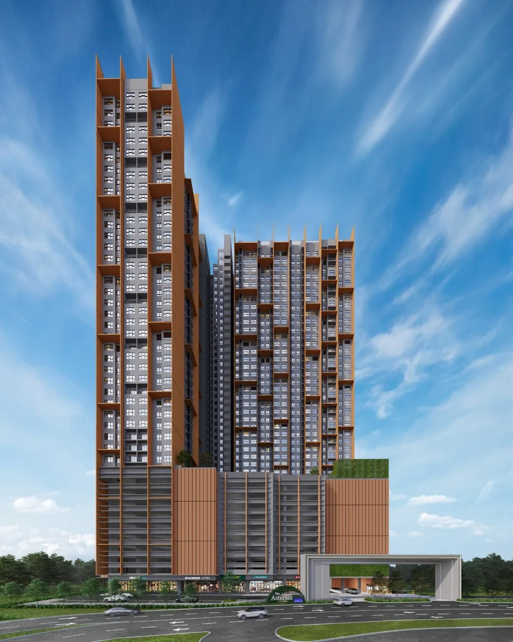 Exsim New Project_Exsim Johor_The Asteriaz @ Kebun Teh Johor _Facade