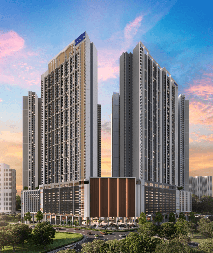 Causewayz Square JBCC by EXSIM — elegant façade concept for its new CIQ-linked residential towers in Johor Bahru CBD