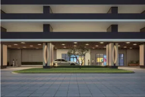 Lower ground drop-off lobby at Dover Tower, Causewayz Square @ JBCC by EXSIM CIQ, designed for smooth resident and guest arrivals, enhancing daily convenience and visitor experience.