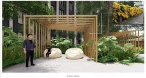 Landscaped garden facility at Causewayz Square @ JBCC by EXSIM CIQ, offering residents a relaxing outdoor space — perfect for leisure, family gatherings, or work-from-home breaks.