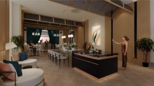 Stylish multi-purpose room at The Bedrock Sabah Jesselton Docklands with warm interior design and modern amenities