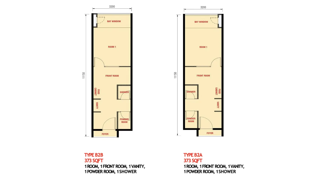 Type B-2 at The Bedrock Jesselton Docklands by EXSIM Sabah — a flexible unit option, suitable for dual-purpose living and rental