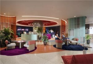 Welcoming hotel-style lobby at The Bedrock Jesselton Docklands in Sabah, a signature Exsim project