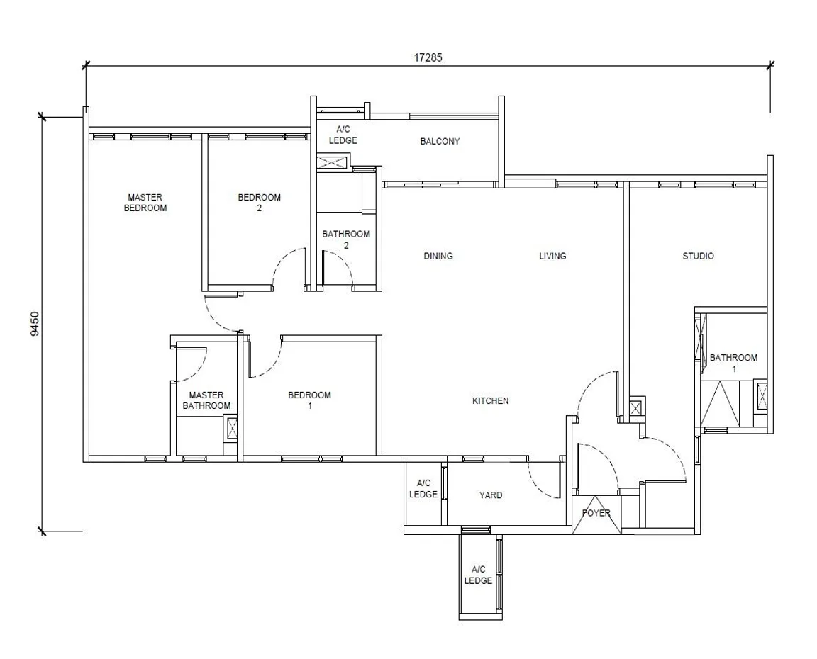 ueenswoodz Bukit Jalil Type D2 1410 sqft dual-key layout, offering flexible living options for multigenerational families or rental income opportunities