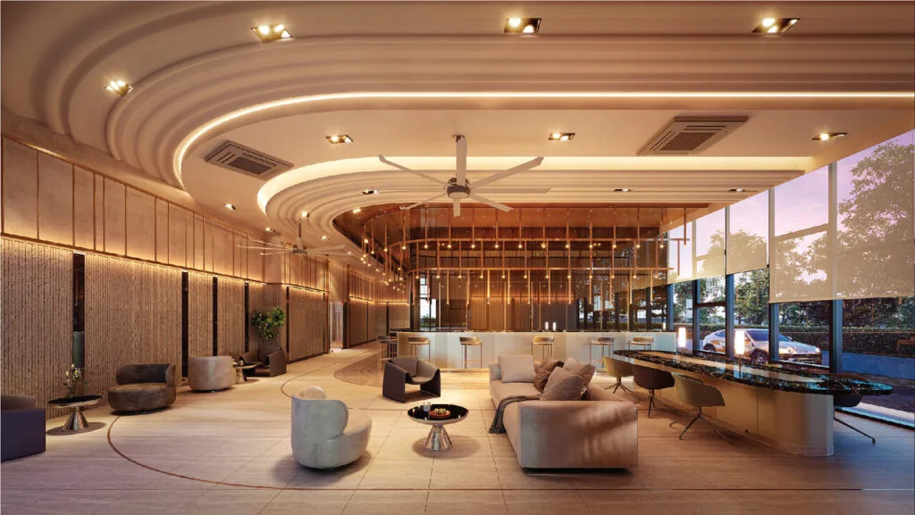 Grand Lobby at The Celestz @ Kebun Teh, part of EXSIM’s Kebun Teh development series