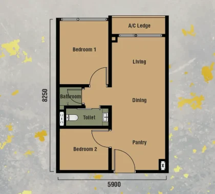 Branniganz-Suites-Layout-Type-A-495sft-2room-unit_Exsim-Bukit-Bintang