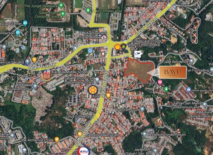 Exsim Sabah_Bayu Damai Residences_Actual Location Map