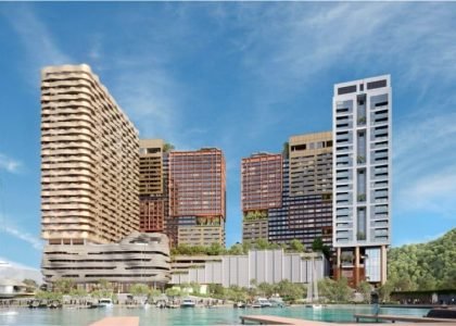 Ocean view from The Bedrock Jesselton Docklands by Exsim in Sabah, with direct waterfront scenery